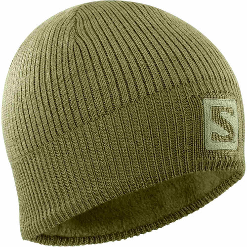 SALOMON LOGO BEANIE verde