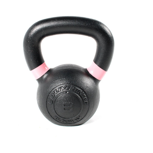 OLIVE KETTLEBELL CAST IRON O'LIVE, 8 KG negro