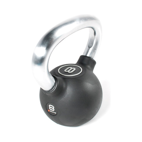 OLIVE KETTLEBELL DE GOMA O'LIVE, 8 KG negro