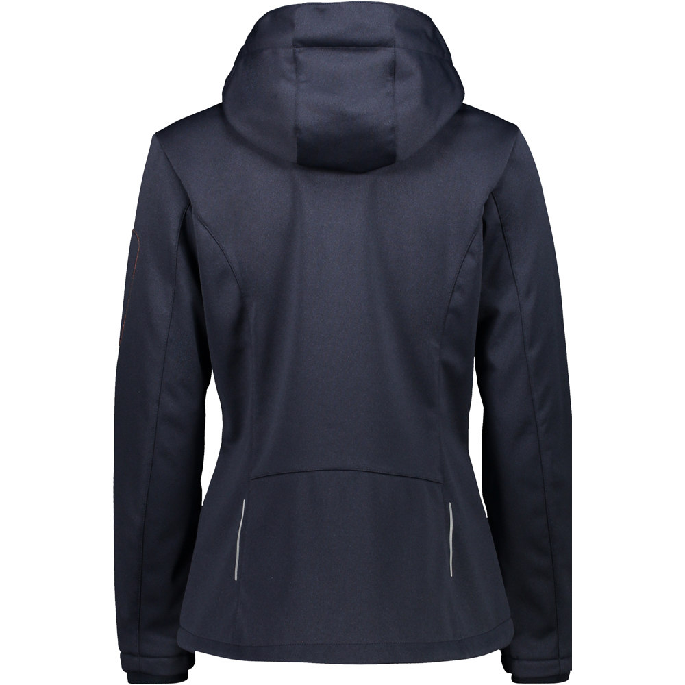 Cmp chaqueta softshell mujer Cmp WOMAN JACKET ZIP HOOD MNNA vista trasera Cmp chaqueta softshell mujer Cmp WOMAN JACKET ZIP HOOD MNNA vista trasera