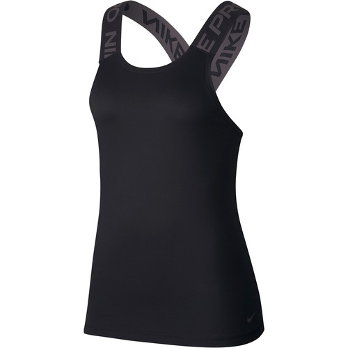NIKE W NP DRY ELASTIKA TANK ESS BLNE negro