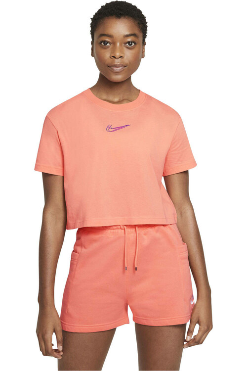 NIKE W NSW CROP TEE PRNT rosa