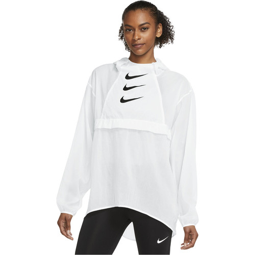 NIKE W NK RUN DVN PO PCKBL JKT blanco