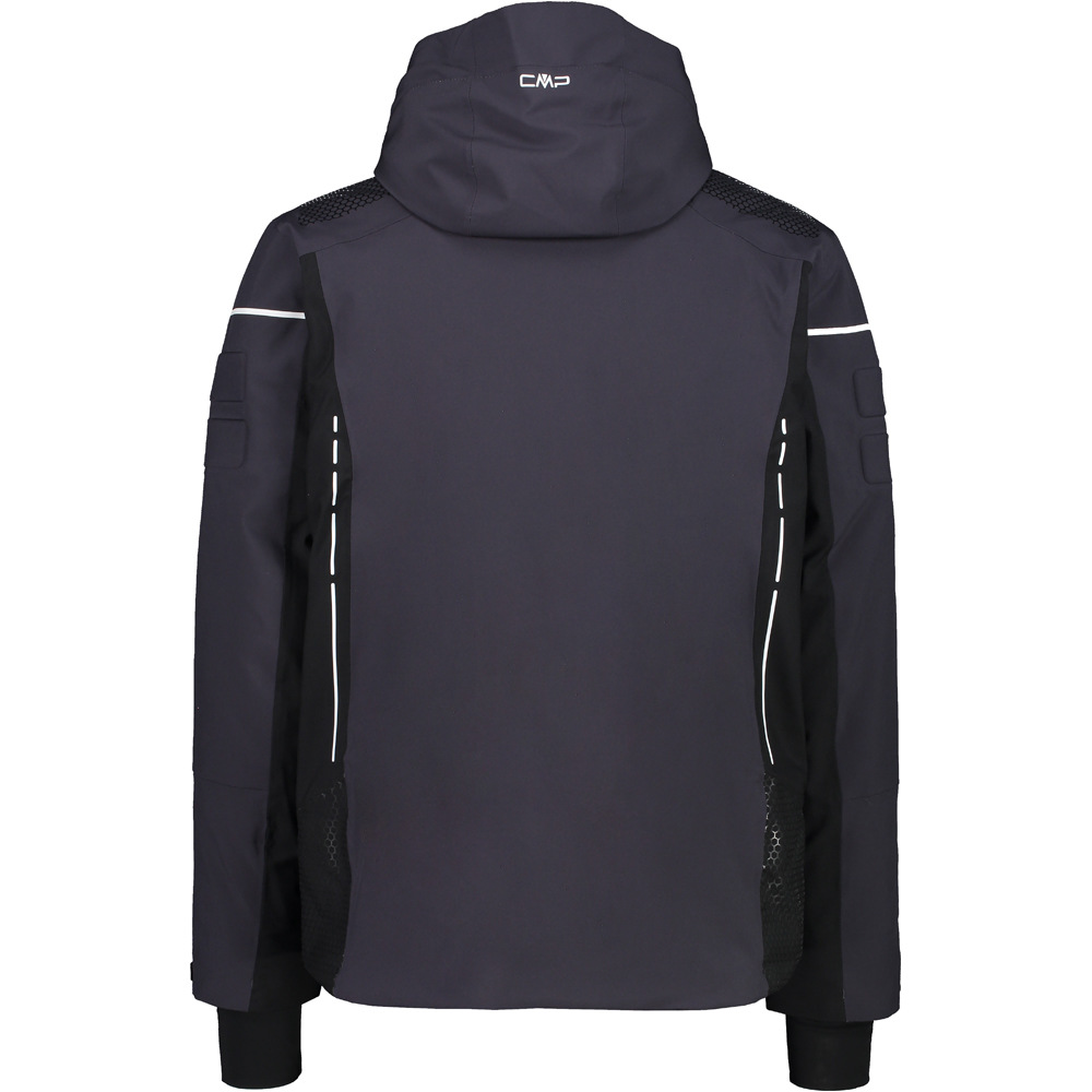 Cmp chaqueta esquí hombre Cmp MAN JACKET ZIP HOOD GR vista trasera Cmp chaqueta esquí hombre Cmp MAN JACKET ZIP HOOD GR vista trasera
