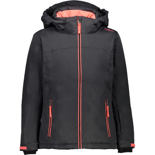 CMP KID G JACKET SNAPS HOOD gris