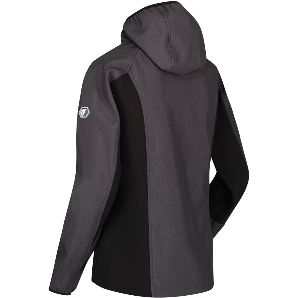 Regatta chaqueta softshell mujer Regatta Wmns Arec II GRNE vista trasera Regatta chaqueta softshell mujer Regatta Wmns Arec II GRNE vista trasera
