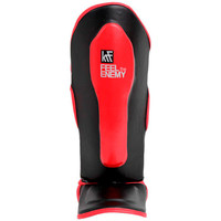 ESPINILLERA PROT.C/PIE ALTA NEG/ROJO ESPINILLERA PROT.C/PIE ALTA NEG/ROJO