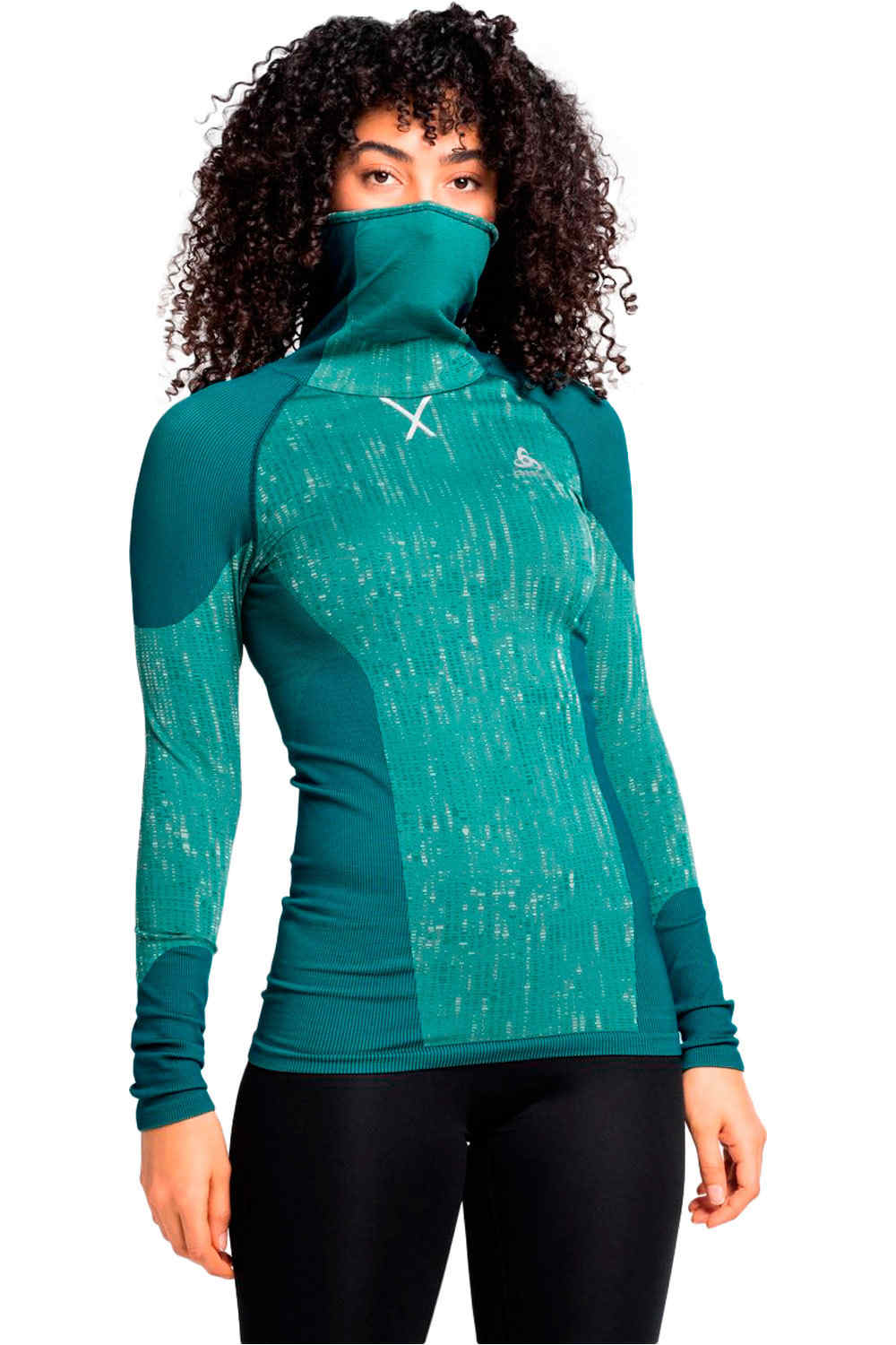 Odlo camiseta térmica manga larga mujer Odlo BL TOP with Facemask l/s BLACKCOMB vista detalle Odlo camiseta térmica manga larga mujer Odlo BL TOP with Facemask l/s BLACKCOMB vista detalle