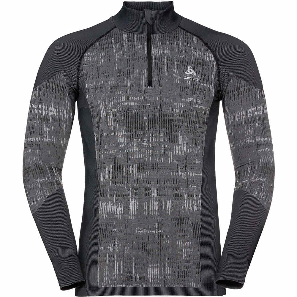Odlo camiseta térmica manga larga hombre Odlo BL TOP Turtle neck l/s half zip BLACKCOM vista detalle Odlo camiseta térmica manga larga hombre Odlo BL TOP Turtle neck l/s half zip BLACKCOM vista detalle