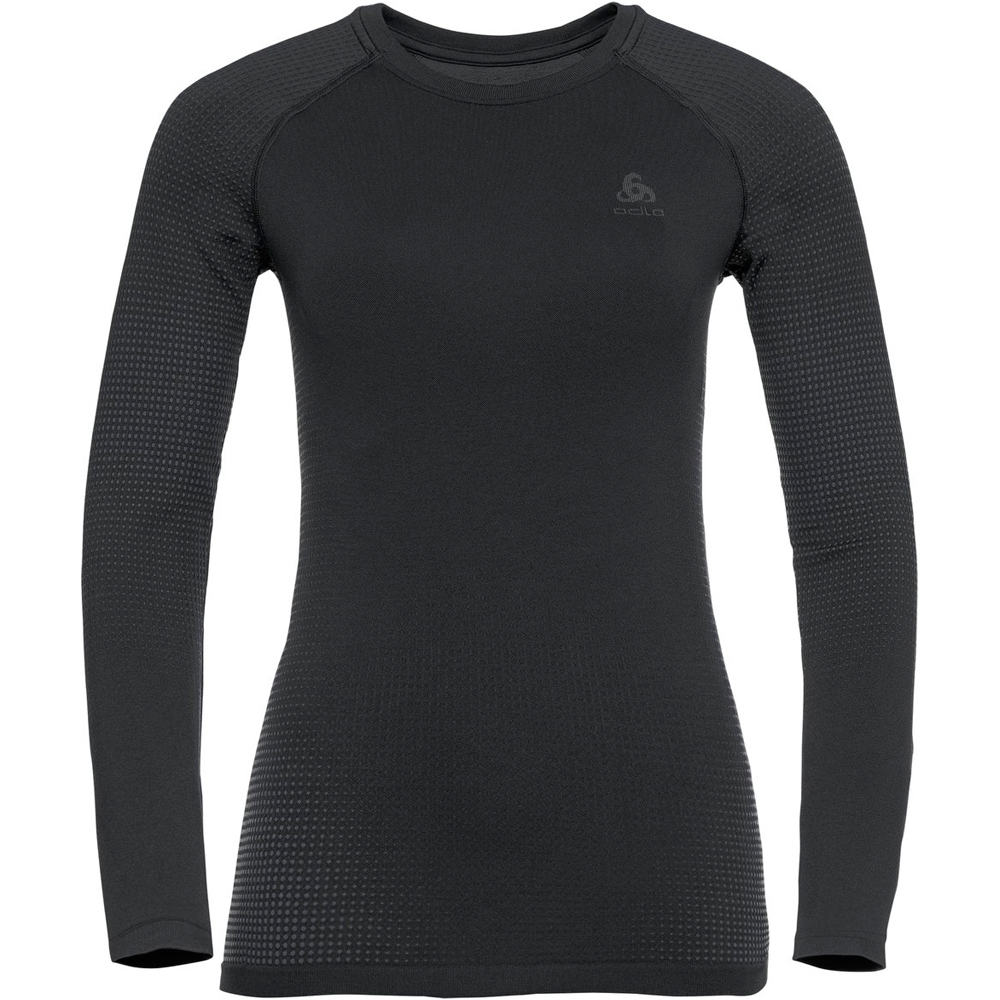 Odlo camiseta térmica manga larga mujer Odlo BL TOP Crew neck l/s PERFORMANCE WARM EC vista detalle Odlo camiseta térmica manga larga mujer Odlo BL TOP Crew neck l/s PERFORMANCE WARM EC vista detalle