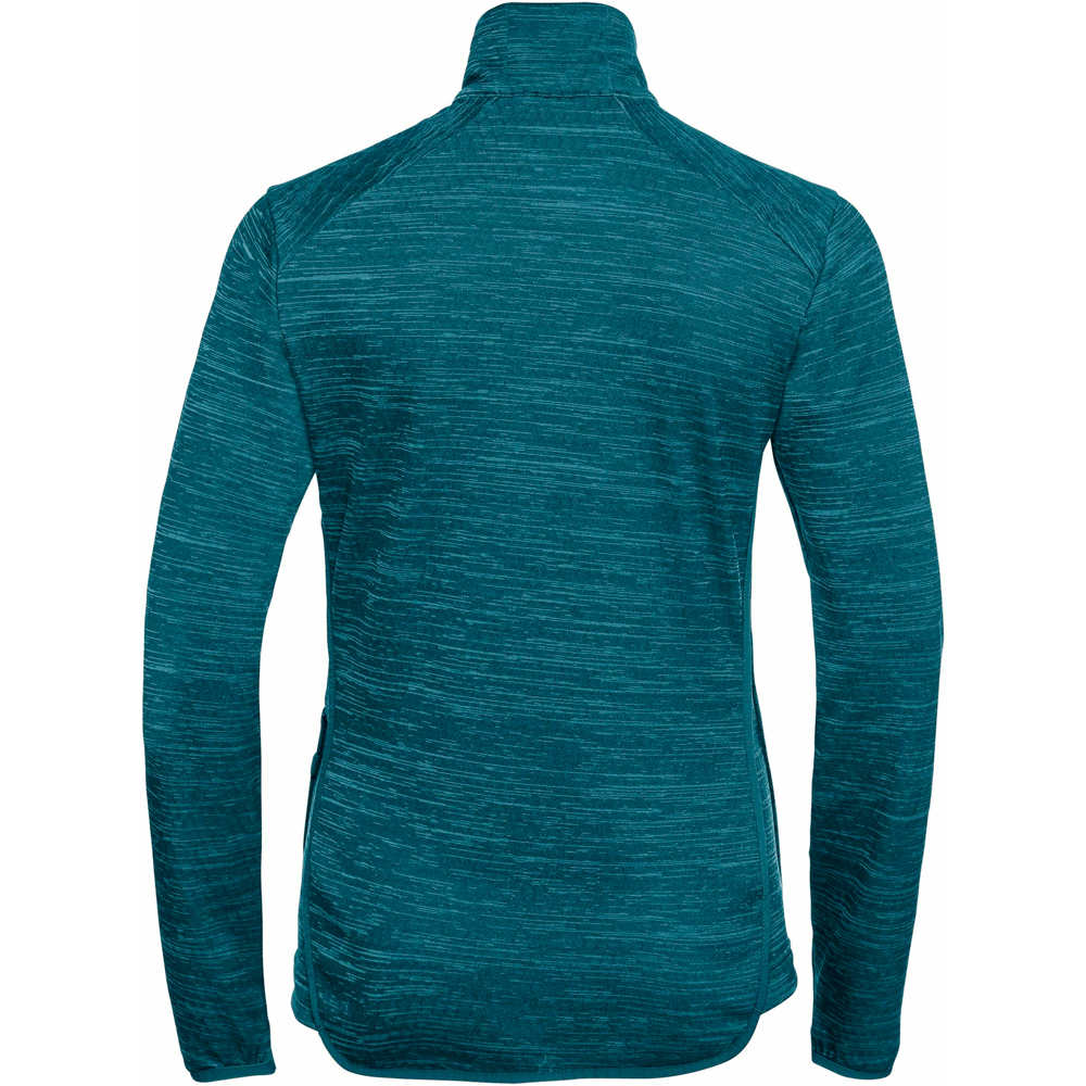 Odlo forro polar mujer Odlo Midlayer full zip STEAM vista trasera Odlo forro polar mujer Odlo Midlayer full zip STEAM vista trasera
