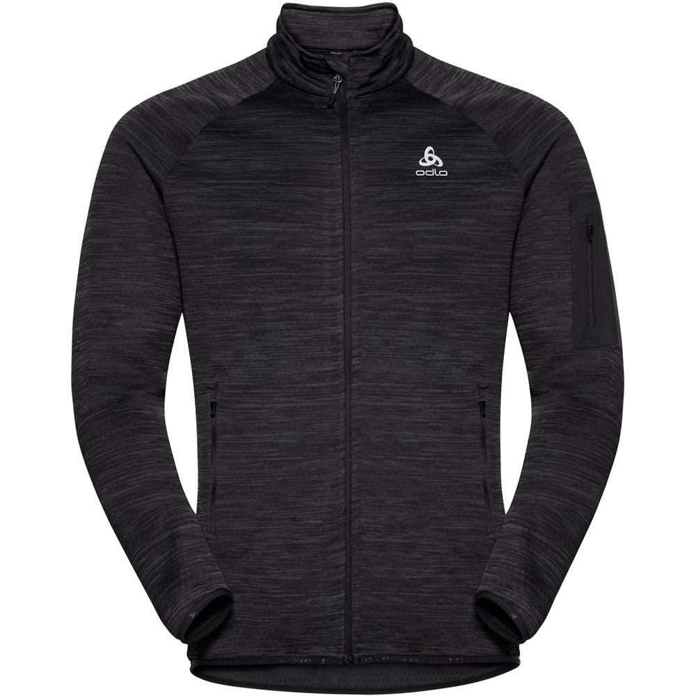 Odlo forro polar hombre Odlo Midlayer full zip STEAM vista detalle Odlo forro polar hombre Odlo Midlayer full zip STEAM vista detalle