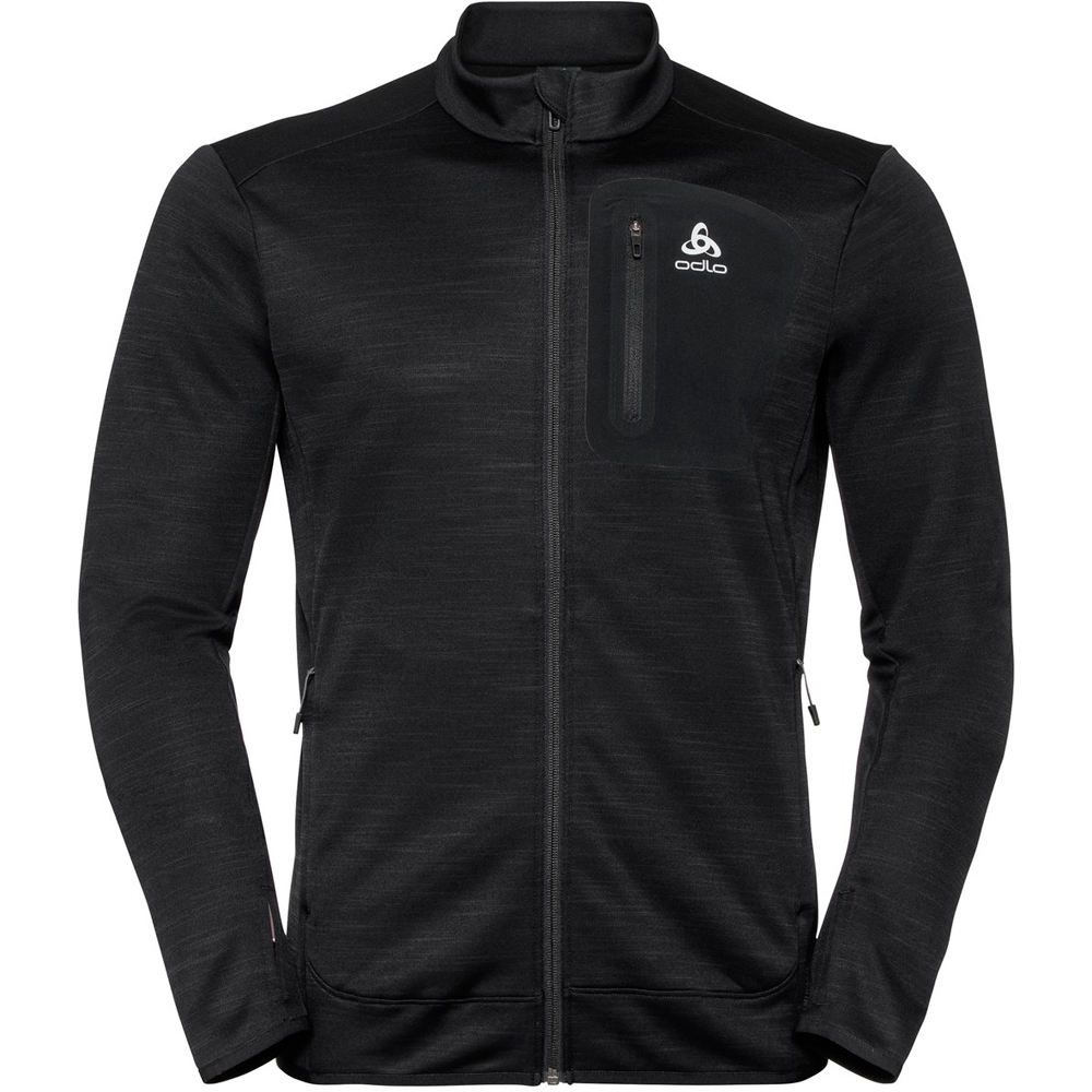 Odlo forro polar hombre Odlo Midlayer full zip BLAZE CERAMIWARM PRO vista detalle Odlo forro polar hombre Odlo Midlayer full zip BLAZE CERAMIWARM PRO vista detalle