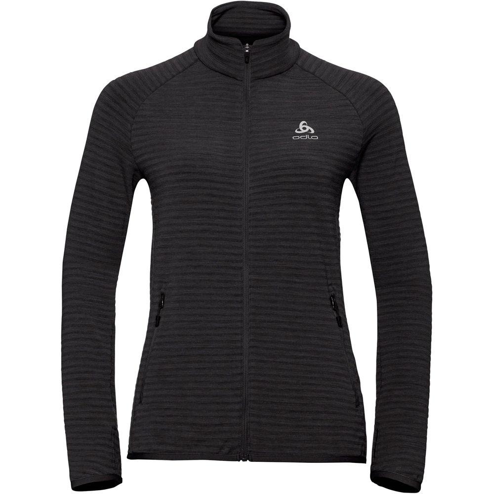 Odlo forro polar mujer Odlo Midlayer full zip VIVID CERAMIWARM vista frontal Odlo forro polar mujer Odlo Midlayer full zip VIVID CERAMIWARM vista frontal