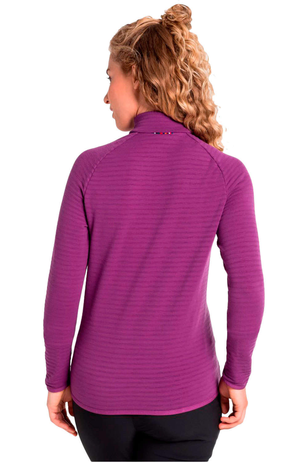 Odlo forro polar mujer Odlo Midlayer full zip VIVID CERAMIWARM vista trasera Odlo forro polar mujer Odlo Midlayer full zip VIVID CERAMIWARM vista trasera