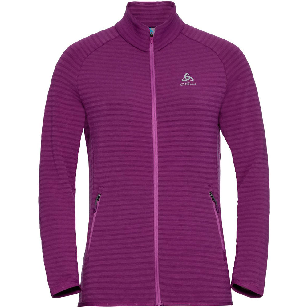 Odlo forro polar mujer Odlo Midlayer full zip VIVID CERAMIWARM vista detalle Odlo forro polar mujer Odlo Midlayer full zip VIVID CERAMIWARM vista detalle