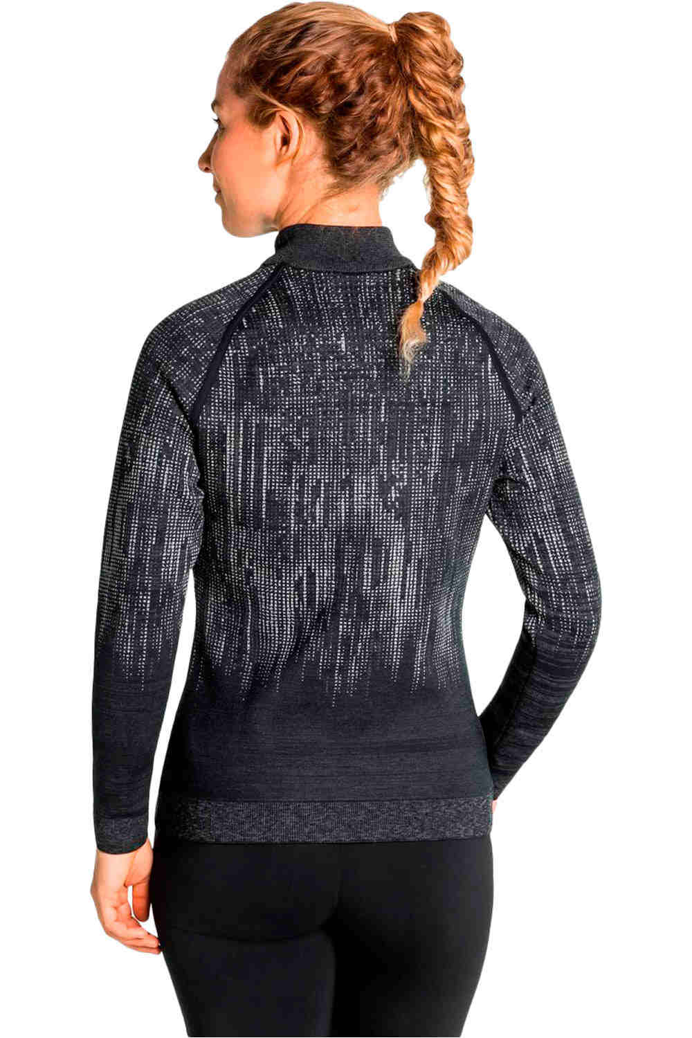 Odlo forro polar mujer Odlo Midlayer 1/2 zip BLACKCOMB vista trasera Odlo forro polar mujer Odlo Midlayer 1/2 zip BLACKCOMB vista trasera