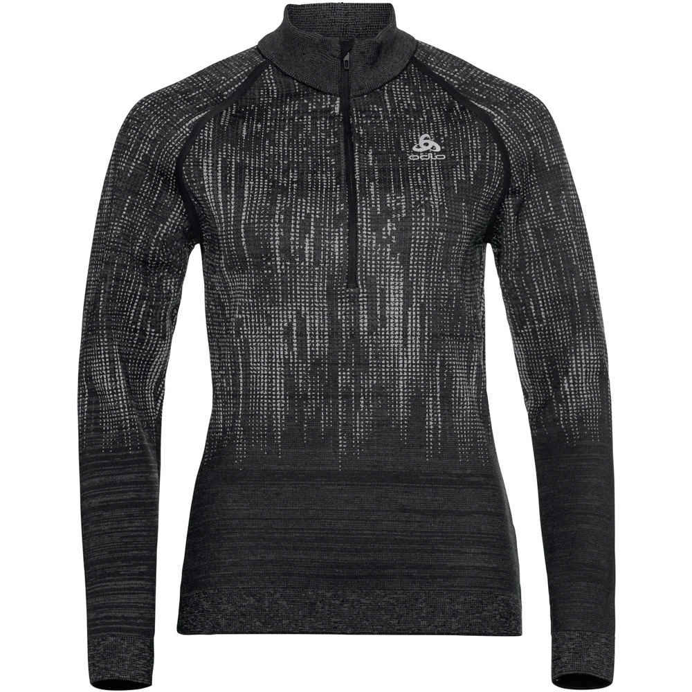 Odlo forro polar mujer Odlo Midlayer 1/2 zip BLACKCOMB vista detalle Odlo forro polar mujer Odlo Midlayer 1/2 zip BLACKCOMB vista detalle