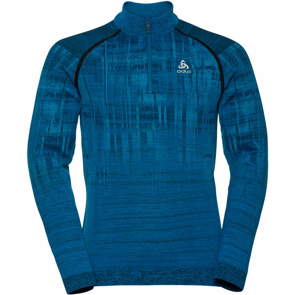 Odlo forro polar hombre Odlo Midlayer 1/2 zip BLACKCOMB vista frontal Odlo forro polar hombre Odlo Midlayer 1/2 zip BLACKCOMB vista frontal