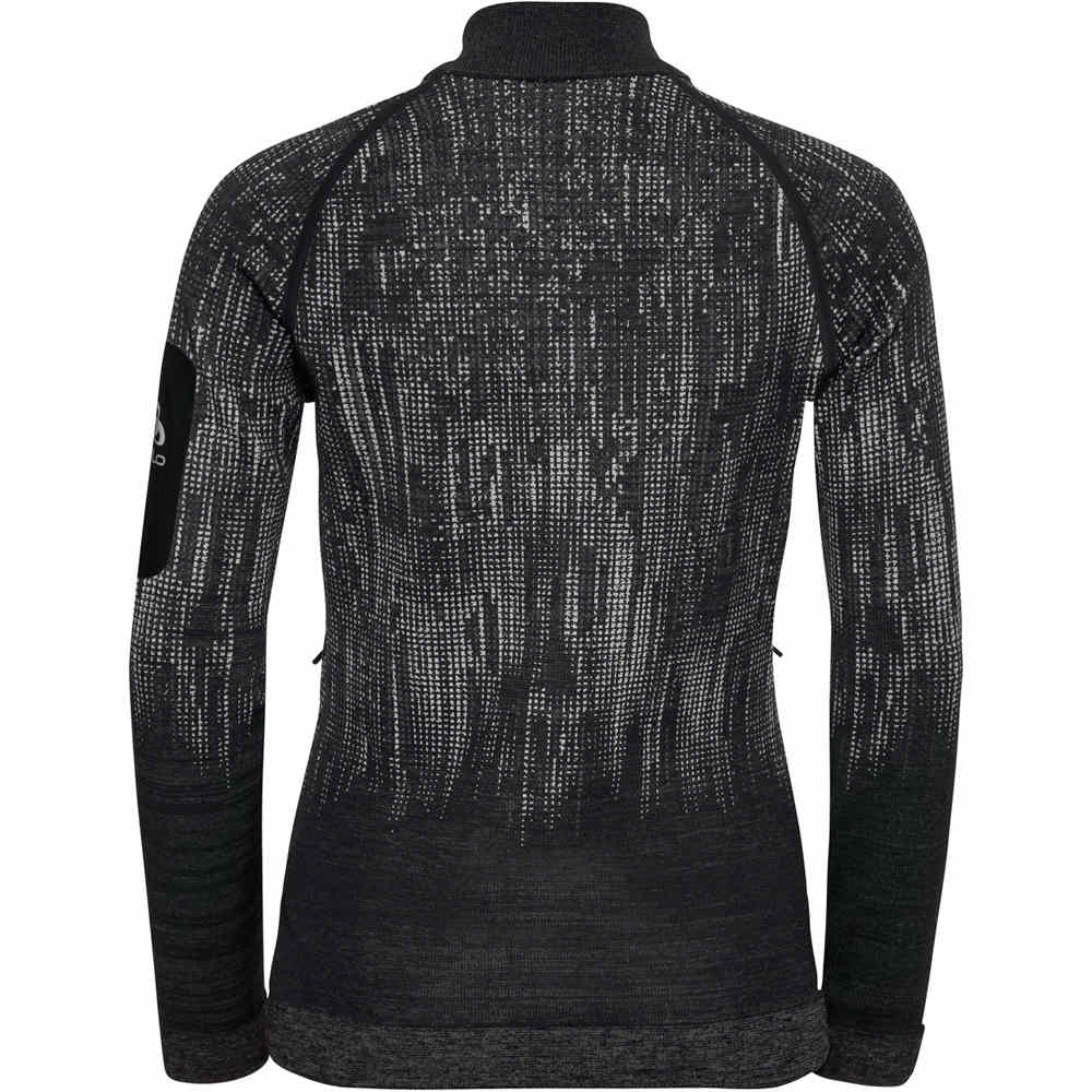 Odlo forro polar mujer Odlo Midlayer full zip BLACKCOMB GRNE vista trasera Odlo forro polar mujer Odlo Midlayer full zip BLACKCOMB GRNE vista trasera