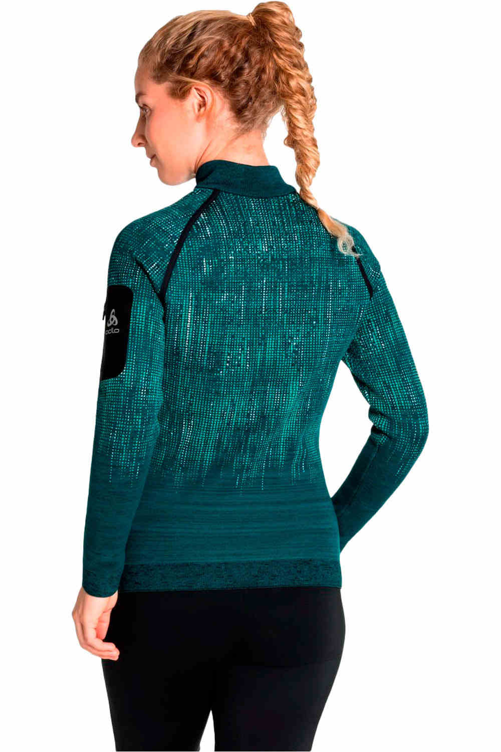 Odlo forro polar mujer Odlo Midlayer full zip BLACKCOMB vista trasera Odlo forro polar mujer Odlo Midlayer full zip BLACKCOMB vista trasera