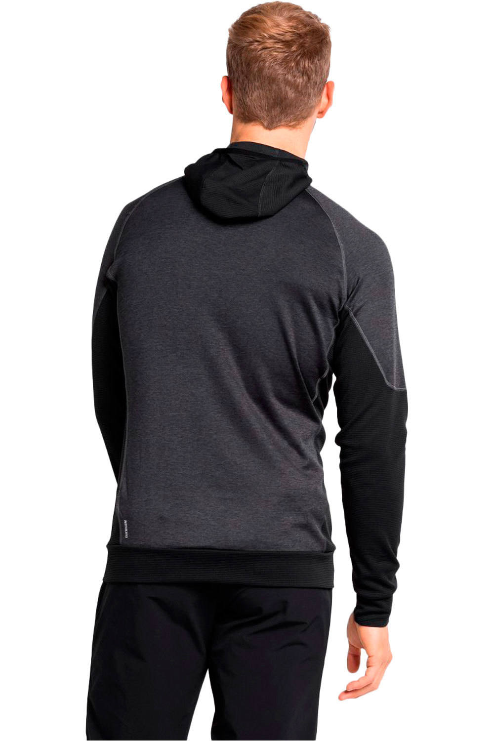 Odlo forro polar hombre Odlo Hoody midlayer full zip MILLENNIUM YAKWA vista trasera Odlo forro polar hombre Odlo Hoody midlayer full zip MILLENNIUM YAKWA vista trasera