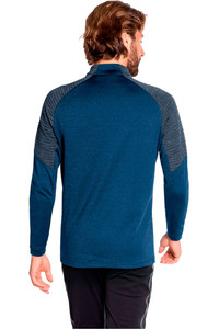 Odlo forro polar hombre Odlo Midlayer full zip MILLENNIUM YAKWARM vista trasera Odlo forro polar hombre Odlo Midlayer full zip MILLENNIUM YAKWARM vista trasera
