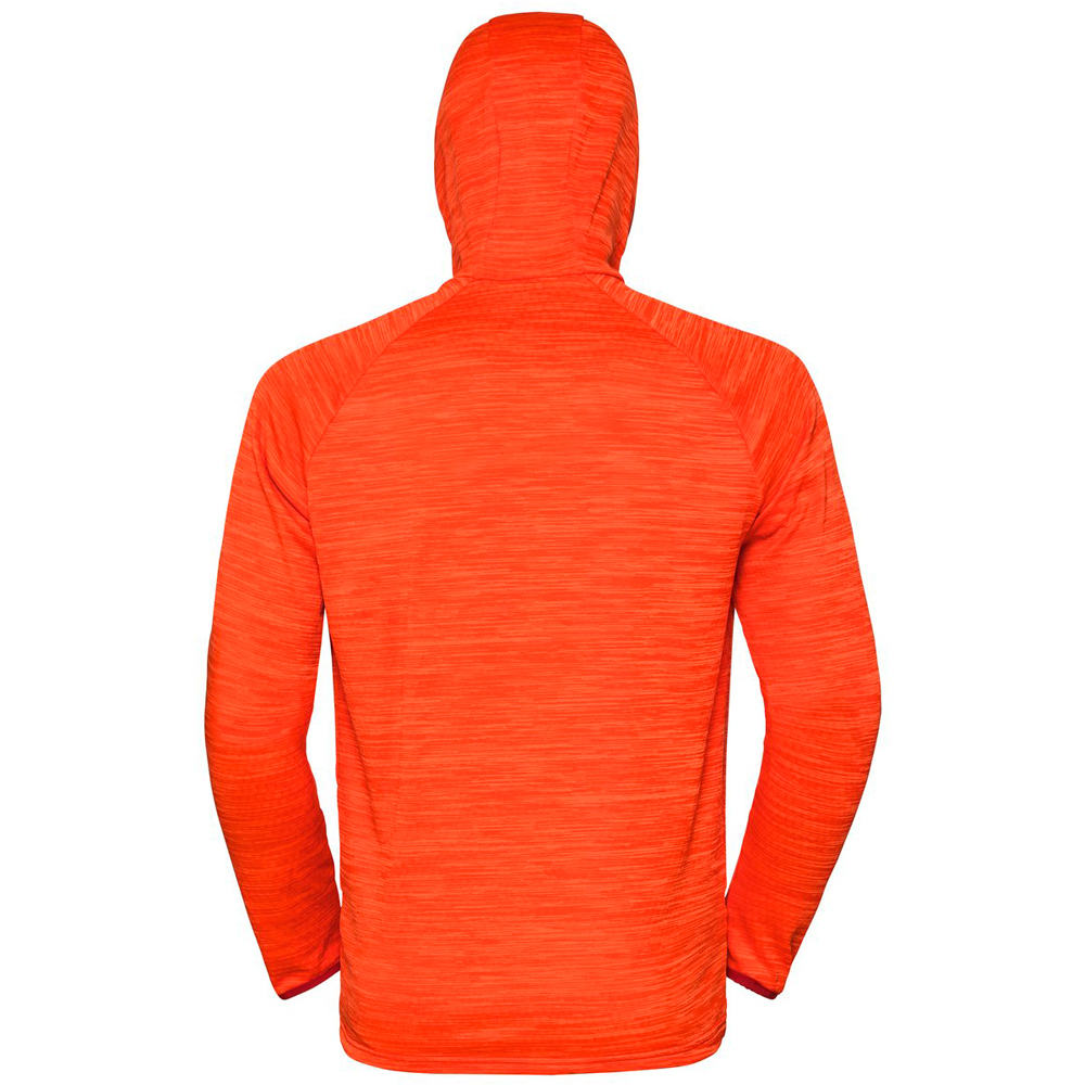 Odlo camiseta técnica manga larga hombre Odlo Hoody midlayer MILLENNIUM ELEMENT vista trasera Odlo camiseta técnica manga larga hombre Odlo Hoody midlayer MILLENNIUM ELEMENT vista trasera