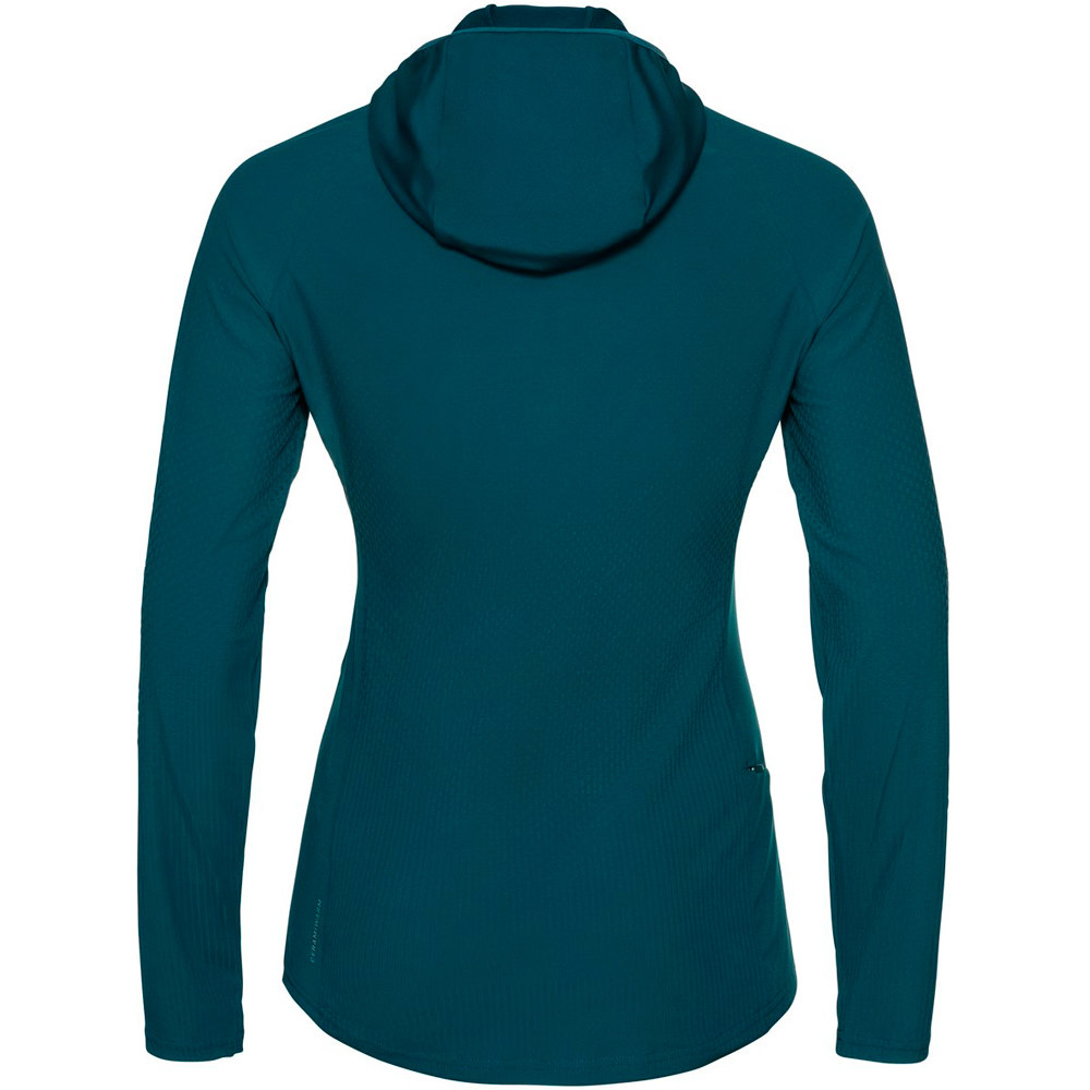 Odlo camiseta técnica manga larga mujer Odlo Hoody midlayer ZEROWEIGHT CERAMIWARM vista trasera Odlo camiseta técnica manga larga mujer Odlo Hoody midlayer ZEROWEIGHT CERAMIWARM vista trasera
