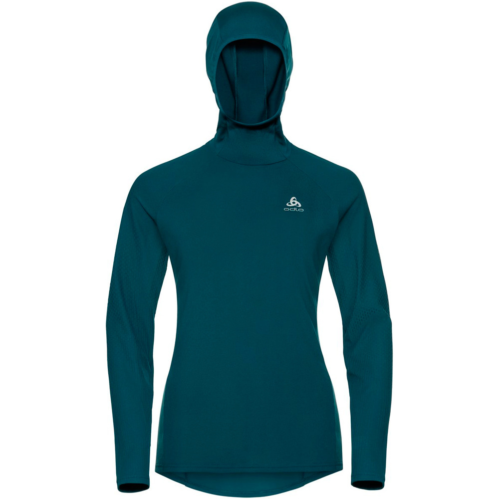 Odlo camiseta técnica manga larga mujer Odlo Hoody midlayer ZEROWEIGHT CERAMIWARM vista detalle Odlo camiseta técnica manga larga mujer Odlo Hoody midlayer ZEROWEIGHT CERAMIWARM vista detalle