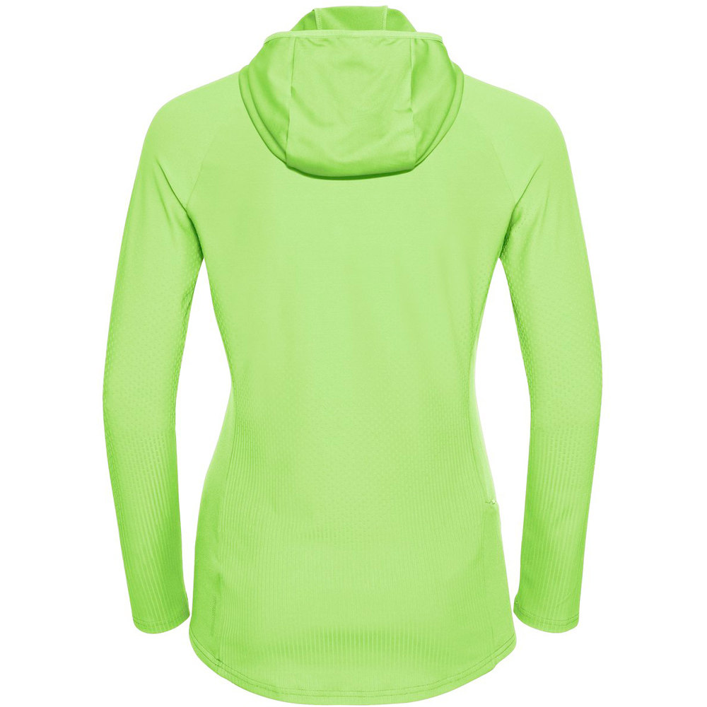Odlo camiseta técnica manga larga mujer Odlo Hoody midlayer ZEROWEIGHT CERAMIWARM vista trasera Odlo camiseta técnica manga larga mujer Odlo Hoody midlayer ZEROWEIGHT CERAMIWARM vista trasera