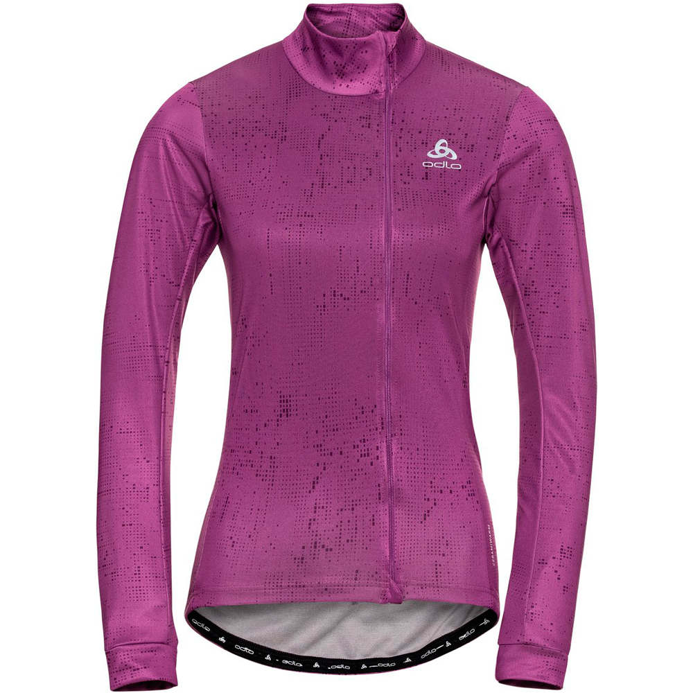 Odlo maillot manga larga mujer Odlo Midlayer full zip ZEROWEIGHT CERAMIWARM vista detalle Odlo maillot manga larga mujer Odlo Midlayer full zip ZEROWEIGHT CERAMIWARM vista detalle