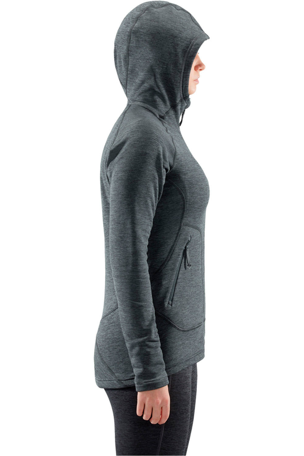 Haglofs forro polar mujer Haglofs Heron Hood Women GR vista trasera Haglofs forro polar mujer Haglofs Heron Hood Women GR vista trasera