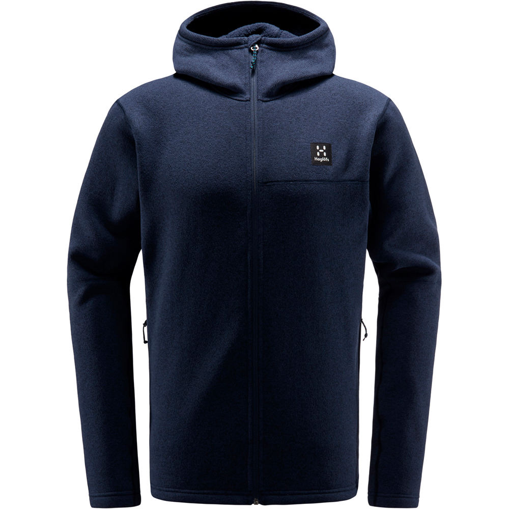 Haglofs forro polar hombre Haglofs Swook Hood Men vista frontal Haglofs forro polar hombre Haglofs Swook Hood Men vista frontal