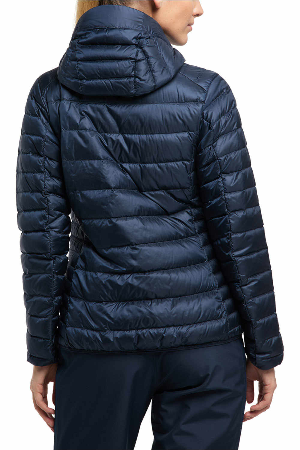 Haglofs chaqueta outdoor mujer Haglofs Roc Down Hood Women vista detalle Haglofs chaqueta outdoor mujer Haglofs Roc Down Hood Women vista detalle