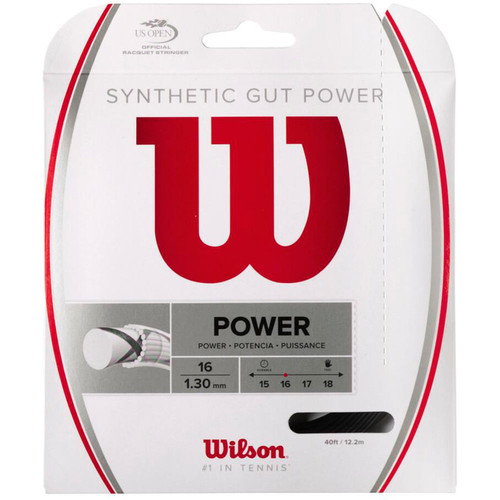 WILSON SYNTHETIC GUT POWER 16 BK negro