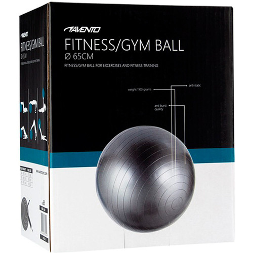 AVENTO PELOTA GIMN 65 CM PLATA plata