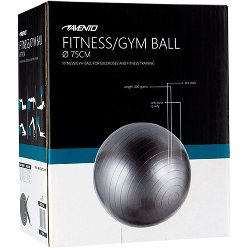 AVENTO PELOTA GIMN 75 CM PLATA plata
