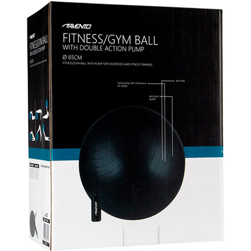 AVENTO PELOTA GIMN 65 CM + BOMBA NE negro