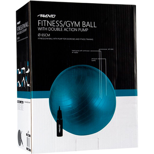 AVENTO PELOTA GIMN 65 CM + BOMBA AZ azul