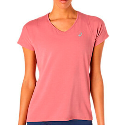 ASICS V-NECK SS TOP rosa