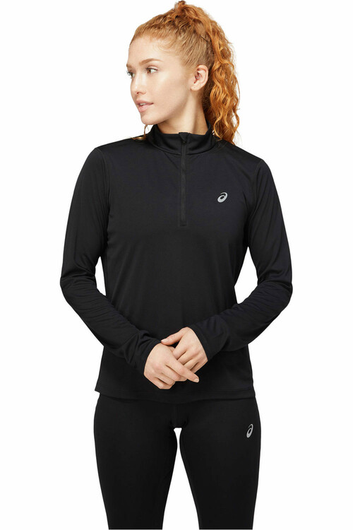 ASICS CORE LS 1/2 ZIP TOP negro