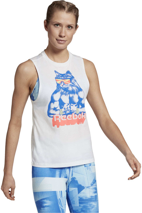 REEBOK REEBOK GRITTY KITTY TANK BL blanco