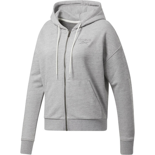 REEBOK TE TEXTURED LOGO FULLZIP gris