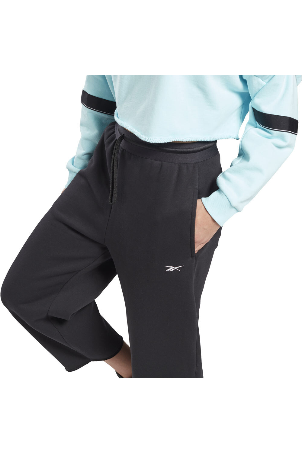 Reebok pantalones y mallas largas fitness mujer Reebok SR Fleece Pant vista detalle Reebok pantalones y mallas largas fitness mujer Reebok SR Fleece Pant vista detalle