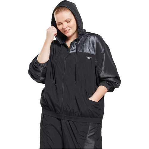 REEBOK SH Q1 WOVEN JACKET IN negro