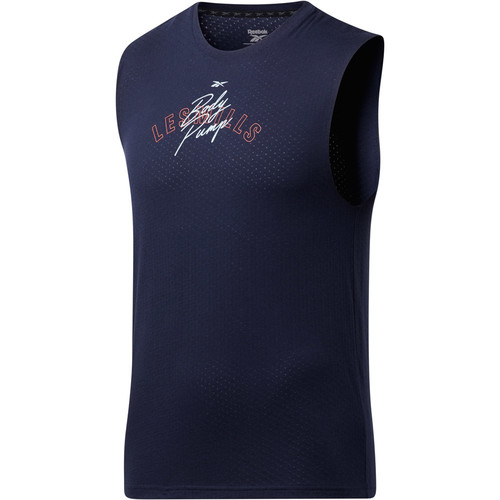 REEBOK LM BP MESH SLVLS TEE azul