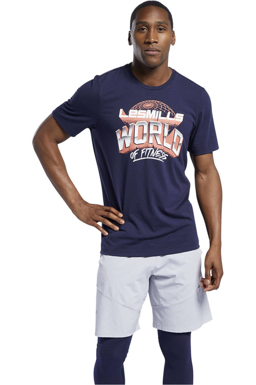 REEBOK LM SS COTTON CREW azul