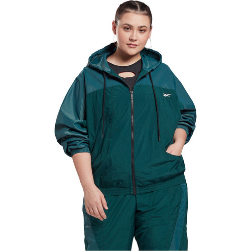 REEBOK SH Q1 WOVEN JACKET IN verde