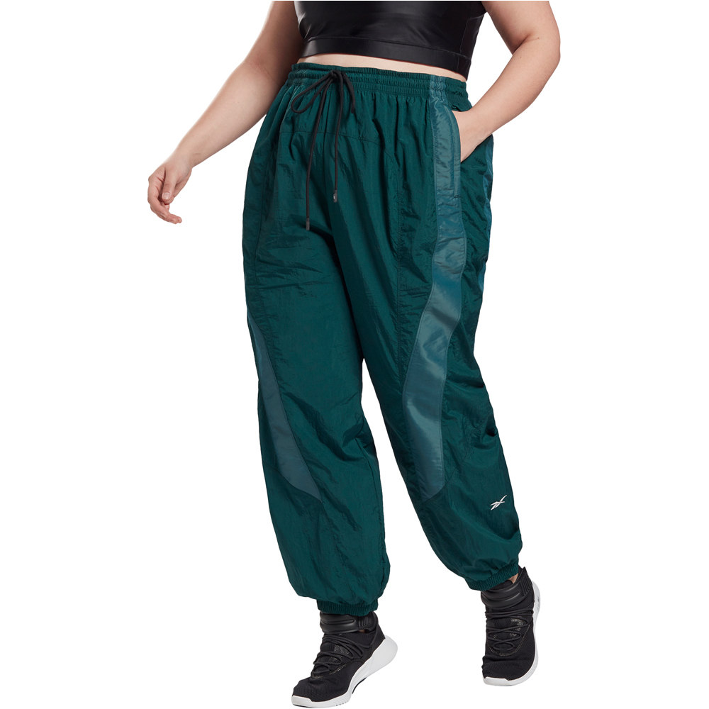 Reebok pantalones y mallas largas fitness mujer Reebok SH Q1 Woven Pant IN vista detalle Reebok pantalones y mallas largas fitness mujer Reebok SH Q1 Woven Pant IN vista detalle